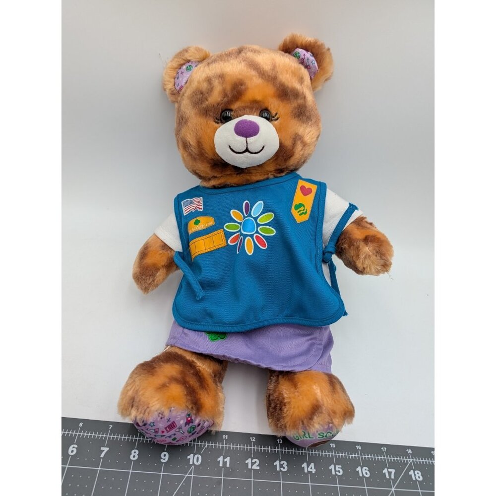 Build a Bear Girl Scout Coconut Caramel Swirl‎ Cookie Bear Plush Stuffed Animal